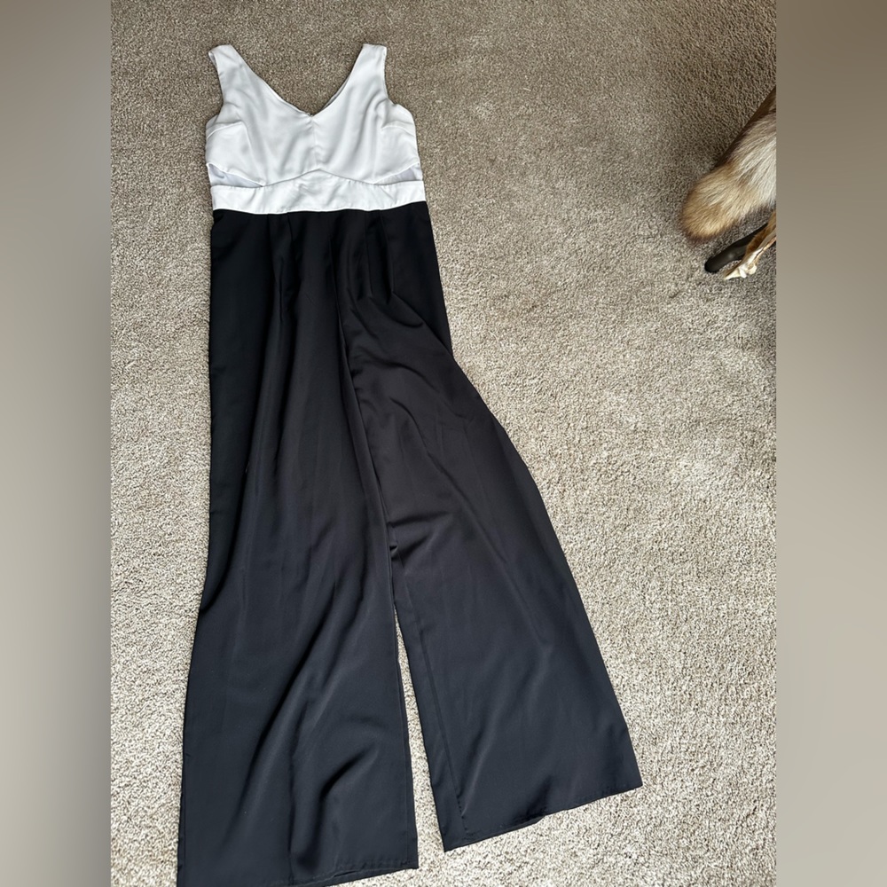 Charlotte Russe white and black jumpsuit.